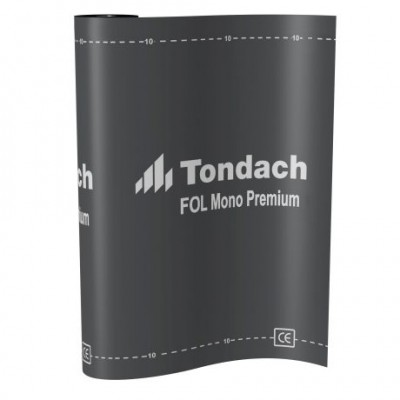 Tondach FOL MONO PREMIUM vízhatlan (hegeszthető), páraáteresztő monolitikus alátéthéjazat. 1,5 × 25 m = 37,5 m²; 360 g/m²; Sd: 0,2 m